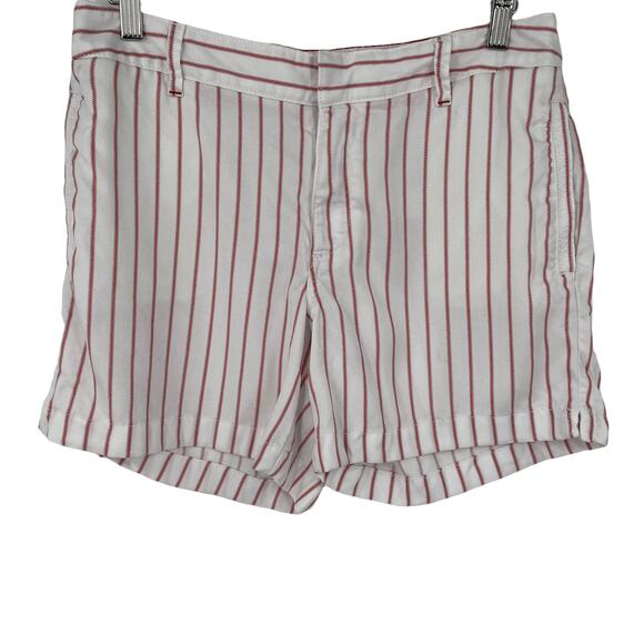 Tommy‎ Hilfiger White and Red Striped Shorts Size 8 - Picture 1 of 10
